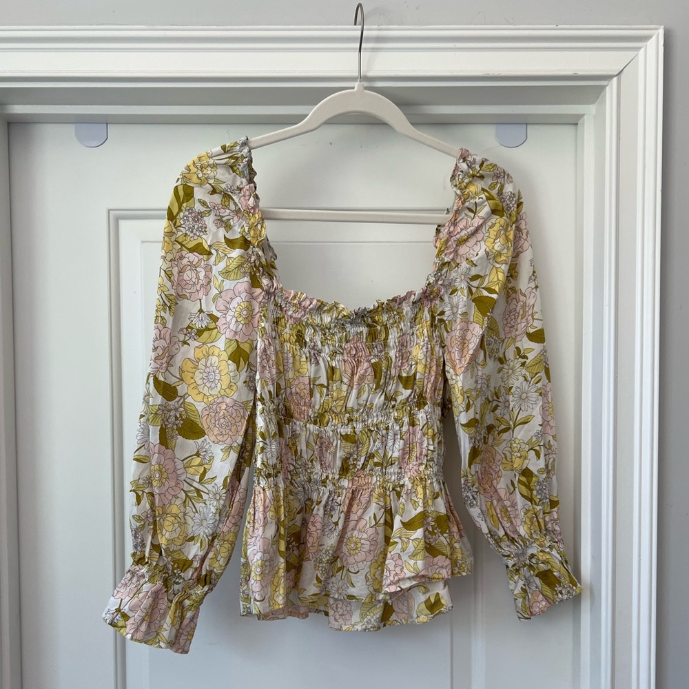 Ruched top floral print